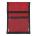 Blank 420D Nylon Neck Wallet Badge Holder, 5" W x 6 5/8" H